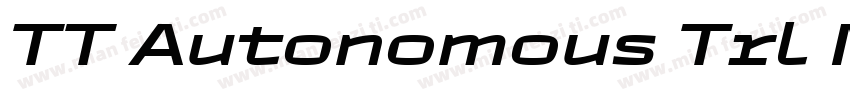 TT Autonomous Trl Medium字体转换